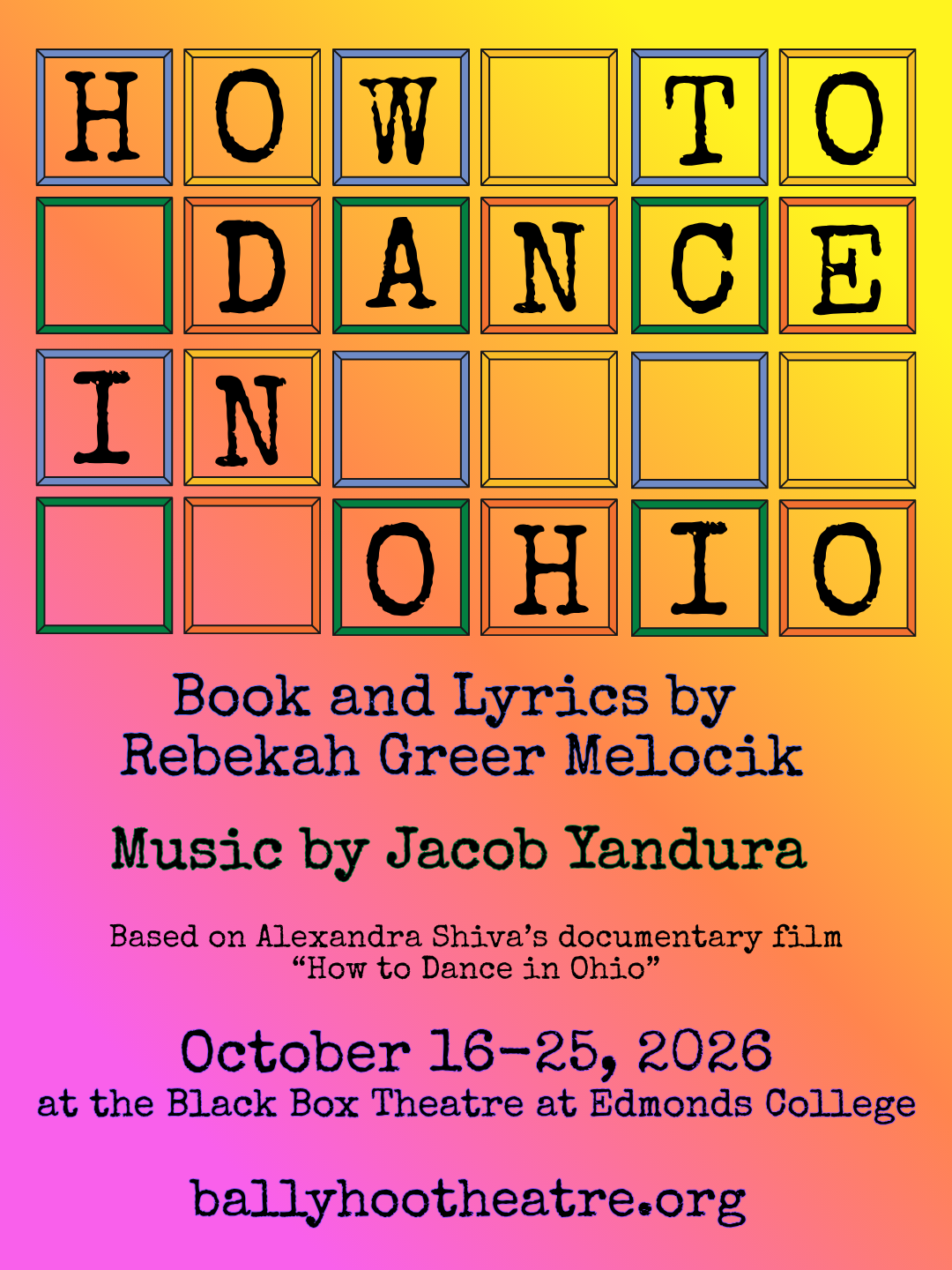 Black Box Theatre at Edmonds College: How to Dance in Ohio
